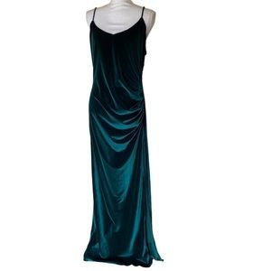 BNWT Reformation dark green velvet maxi dress